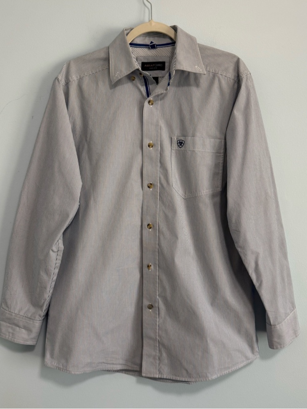 Ariat Pro Series Men’s Long Sleeve Striped Shirt Size S